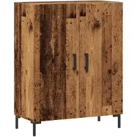 vidaXL Dressoir 69,5x34x90 cm bewerkt hout oud houtkleurig