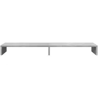 vidaXL Monitorstandaard 100x27x10 cm bewerkt hout betongrijs