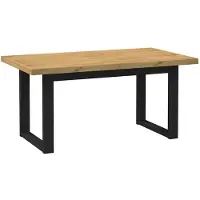 vidaXL Eettafel NOAIN U-vormige poten 160x90x75 cm massief hout