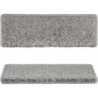 vidaXL Trapmatten 10 st 65x21x4 cm Grijs Rechthoekige Rand