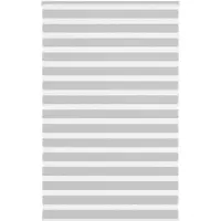 vidaXL Zebra rolgordijn 140x230 cm stofbreedte 135,9 cm lichtgrijs