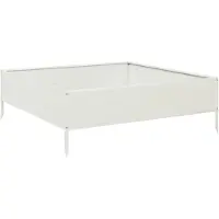 vidaXL Plantenbak verhoogd 100x100x33,5 cm staal wit