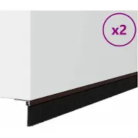 vidaXL Schroefbare Deurborstelafdichtingen 6 st Bruin 100 cm