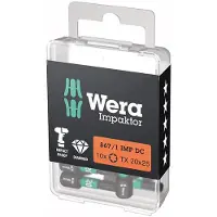 Wera Bit | T20 lengte 25 mm | 1/4 inch C6,3 | impaktor, DC | 10 stuks - 05157624001