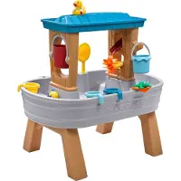 Step2 Watertafel Rain Showers Splash Tub in grijs / bruin met 10-delig accessoireset | Waterspeelgoed voor kind | Activiteitentafel met water voor de tuin