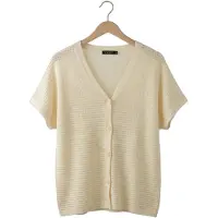 Ydence Dames Tops & T-shirts Knitted Top Elin - Gebroken Wit - Maat XS