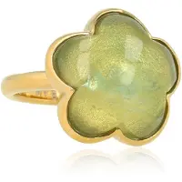 My Bendel - Bloemen Ring • Groene Fluoriet - met Luxe Cadeauverpakking | Sieraden Voor Dames | Maat 16.00 Mm / Maat 50
