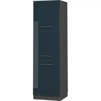 Vicco Hoge kast Fame-Line, Donkerblauw hoogglans/Antraciet, 60 cm