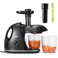 Bardi Slowjuicer – Coldpress Fruitpers voor Groenten & Fruit – 700 ml Pulpreservoir – Met Schenkkan – Zwart