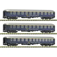 Fleischmann 6260078 N 3-delig Set 1: Sneltreinrijtuig, Suisse Train Bleu 3-delig