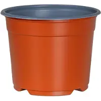vidaXL Ronde Bloempot 100 st Terracotta Ø 10 x 8 cm Kunststof