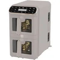 Berlinger Haus BH9804 Airfryer 11 l 2460 W Anti-aanbaklaag, Heteluchtfunctie, Kijkvenster, Timerfunctie, Digitale timer, 2 gescheiden temperatuurregelaars Taupe