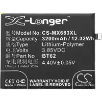 123accu Meizu BT62 accu (3.85 V, 3200 mAh, huismerk)