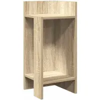 vidaXL Bijzettafels 2 st met plank 25,5x27x60 cm sonoma eikenkleurig