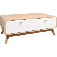 DOMUS Cassie-Tv-meubel - 2-laden - Eiken/Wit
