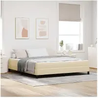 vidaXL Boxspring bed Crème 180 x 200 cm Stof
