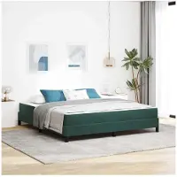 vidaXL Boxspring bed met matras Donkergroen 180 x 200 cm Stof
