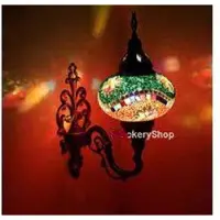 Halay Oosterse wandlamp – Handgemaakte mozaïeklamp uit Turkije – Diameter 19 cm, hoogte 28 cm – Inclusief E14 LED-lamp