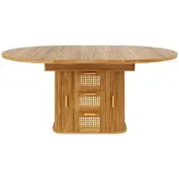 MODFU Eettafel - Uitschuifbaar Met Opbergruimte En Lades - Modern - MDF En Metaal - Eiken