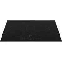 Beko HII63205MT, Zwart, Inbouw, 58 cm, Inductiekookplaat met zones, Glas, 3 zones