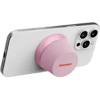Momax 1-Vibe Go Magnetische Bluetooth Speaker – Draagbaar, TWS, IPX6 en 12 uur Accuduur – Roze