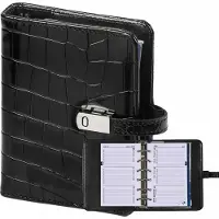Kalpa 1311-06 hervulbare Pocket Ringband Agenda Croco Zwart 1 week per 2 paginas 2026-2027-2028