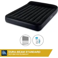 OEM Luchtbed - Tweepersoonsbed - 152 x 203 x 25 cm - Blauw - Inclusief pomp - Beddengoed en reparatieset