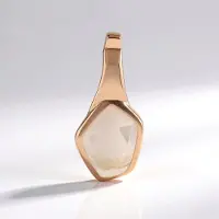 Cavill - Hanger 925 Sterling Zilver met 1,35 ct Braziliaanse Rozenkwarts - Roségoud Plating - Elegante Fancy Rose Slijpvorm - Tijdloos Bezel Sieraad