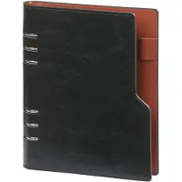 Kalpa 1016-60 Clipbook hervulbare A5 6 Ringband Agenda Pullup Zwart 1 week per 2 paginas 2026-2027-2028