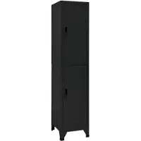 vidaXL Lockerkast 38x45x180 cm staal zwart