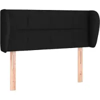 vidaXL Hoofdbord met randen 103x23x78/88 cm stof zwart