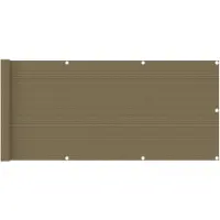 vidaXL Balkonscherm 75x600 cm HDPE taupe