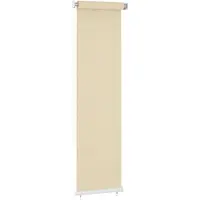 vidaXL Rolgordijn voor buiten 65(B)x230(H) cm HDPE crèmekleurig