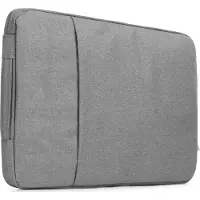 Mobigear Laptophoes geschikt voor Laptop | Denim Zipper Sleeve 12 inch Laptop hoes - Grijs