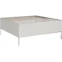 vidaXL Verhoogde plantenbak, 100x100x41 cm, roestvrij staal