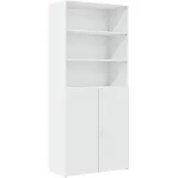 vidaXL Hoge kast 80x42,5x249 cm bewerkt hout wit