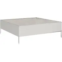 vidaXL Verhoogde plantenbak, 100x100x33,5 cm, roestvrij staal