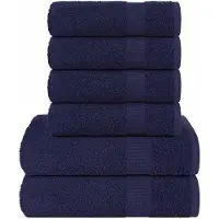 vidaXL 6-delige Handdoekenset FROGN 360 g/m² marineblauw