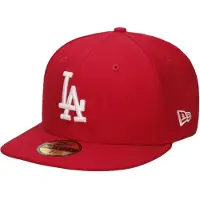 New Era League Essential 59Fifty Los Angeles Dodgers Cap, Mannen, Rood, Pet, maat: 7 1/8