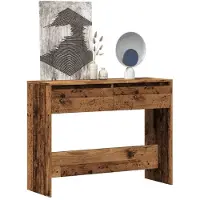 vidaXL Wandtafel 100x35x76,5 cm bewerkt hout oud houtkleurig