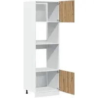 vidaXL Magnetronkast Lyon 60x57x207 cm bewerkt hout ambachtelijk eiken