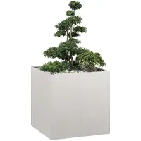 vidaXL Plantenbak 80x80x80 cm roestvrij staal