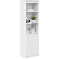 vidaXL Hoge kast, wit, 50x35x180 cm, houtvezel