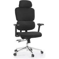 Hjh OFFICE Bureaustoel / draaistoel ERGOMY F2 Stof zwart