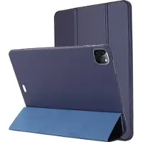Mobigear Tablethoes geschikt voor Apple iPad Pro 12.9 Inch (2021) Hoes | Tri-Fold Gel Bookcase - Blauw