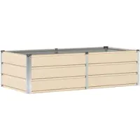 vidaXL Plantenbak Ivoor 160 x 80 x 45 cm Staal