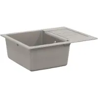 vidaXL Wasbak Grijs 620 x 500 mm 80% Kwarts en 20% Hars