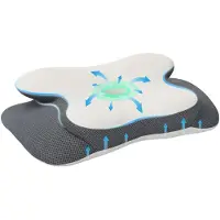 vidaXL - Nek - kussen - Wit - Traagschuim - 58 - x - 37,5 - x - 12 - cm