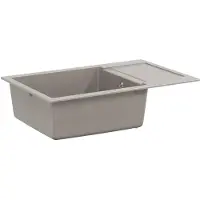 vidaXL Wasbak Grijs 780 x 500 mm 80% Kwarts en 20% Hars
