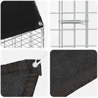 vidaXL Konijnenkooi zilver 300 x 100 x 210 cm Gegalvaniseerd staal